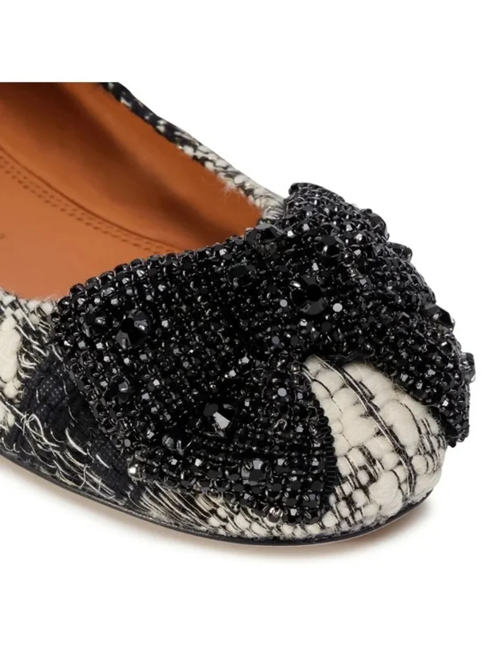 TORY BURCH |  CRYSTAL BOW BALLET~  WOOL CASTRES ~ Size 9